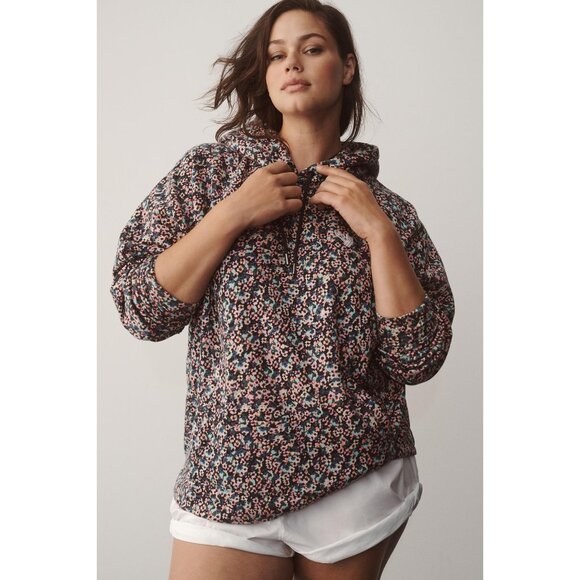 Gola x Anthropologie Hooded Sweatshirt Top Pullover Floral Printed XXS 276489 - Picture 1 of 6